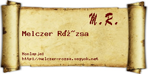 Melczer Rózsa névjegykártya